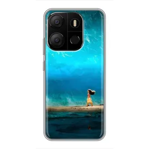 Чехол с мультфильмом Моана Tecno Pop 7 Pro (Океан Моана)