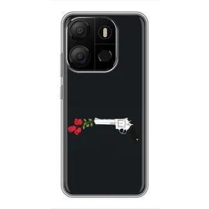 Чехлы (ART) Цветы на Tecno Pop 7 Pro (VPrint) (Неочікувані квіти)