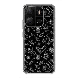 Новогодние, Праздничные Чехлы для Tecno Pop 7 Pro - 2024 год (Новогодний фон)