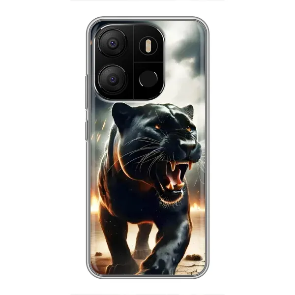 Чехол с принтом «Черная пантера» для TECNO Pop 7 Pro