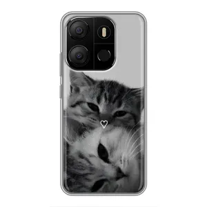 Чохол з малюнком кіт на Tecno Pop 7 Pro (Пара котів)