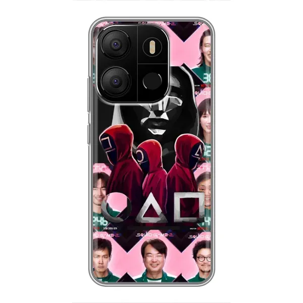 Чехол с принтом «Участники Игра кальмара» для TECNO Pop 7 Pro Чехол с принтом «Участники Игра кальмара» для TECNO Pop 7 Pro