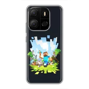 Чохол Майнкрафт на Tecno Pop 7 Pro (AlphaPrint) Minecraft (персонажі Minecraft)