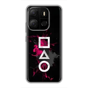 Чехол Гра в кальмара для Tecno Pop 7 Pro (Символы Игра кальмара)