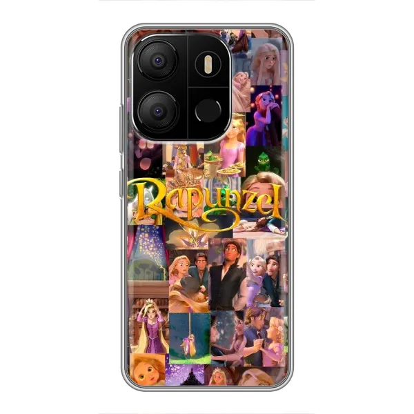 Чехол с принтом «Коллаж Рапунцель» для TECNO Pop 7 Pro