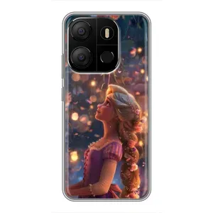 Чехол Рапунцель для Tecno Pop 7 Pro (Рапунцель фонарики)