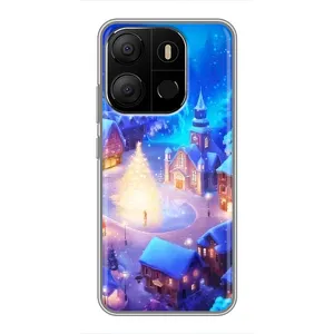 Різдвяні Чохли для Tecno Pop 7 Pro (VPrint) (Різдвяне місто)