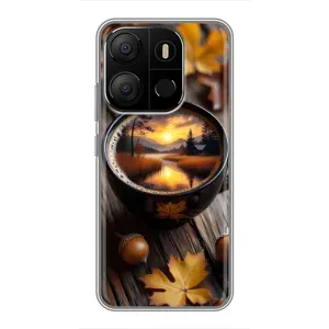 Чехол с принтом «Темный кофе» для TECNO Pop 7 Pro