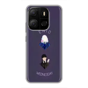 Чехлы Венсдей на Tecno Pop 7 Pro Уэнсдей (AlphaPrint) (Уэнздей и подруга)