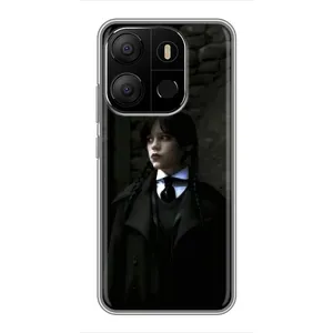 Чехол с дизайном Венздей 2 на Tecno Pop 7 Pro (Темный стиль Уэнздей)