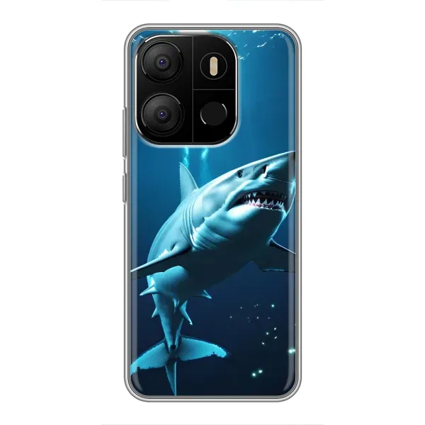 Чехол с принтом «Акула под водой» для TECNO Pop 7 Чехол с принтом «Акула под водой» для TECNO Pop 7