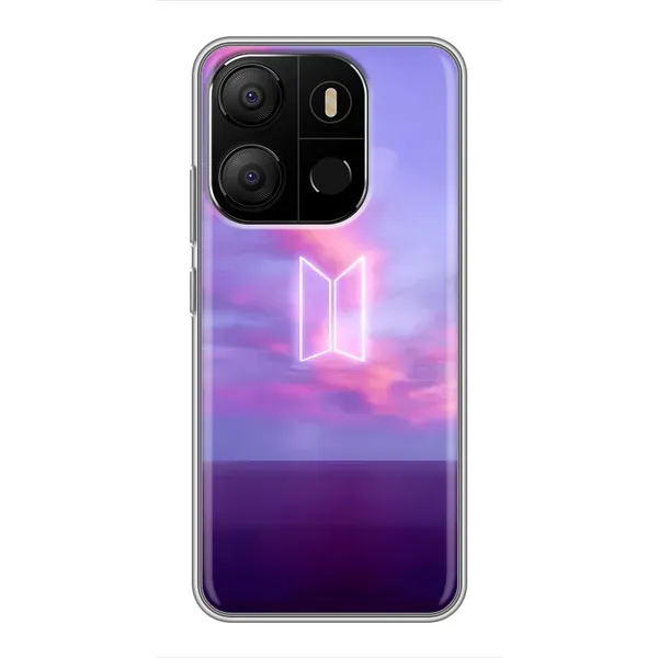 Чехол с принтом «BTS логотип» для TECNO Pop 7 Чехол с принтом «BTS логотип» для TECNO Pop 7