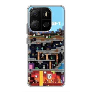 Чохол Майнкрафт на Tecno Pop 7 (AlphaPrint) Minecraft (фон Minecraft)