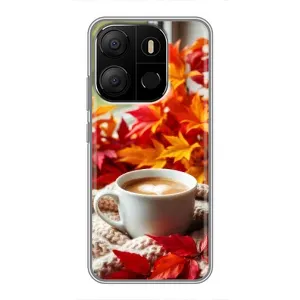 Чохол з унікальним дизайном 'Осінь з кавою' для Tecno Pop 7
