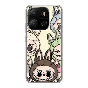 Чохол з Лабубу на Tecno Pop 7 (Золота мавпа Bored Ape)