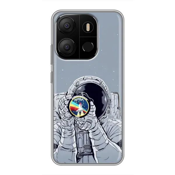 Чохол з принтом «Космонавт фото» для TECNO Pop 7