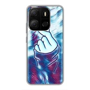 Чохол з принтом «Радужне серце» для TECNO Pop 7