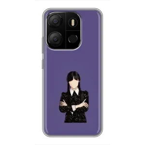 Чохли Венсдей на Tecno Pop 7 Уенсдей (AlphaPrint) (Венздей у чорному)