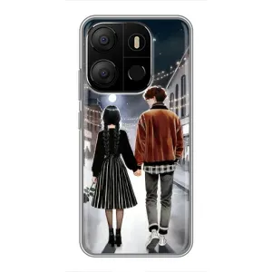Чохол з дизайном Венздей 2 на Tecno Pop 7 (Венздей та Тайлер)