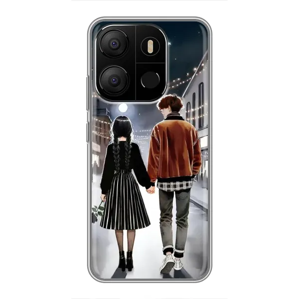 Чохол з принтом «Венздей та Тайлер» для TECNO Pop 7 Чохол з принтом «Венздей та Тайлер» для TECNO Pop 7