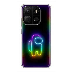 Чехол Амонг Ас для Tecno Pop 7 (AlphaPrint) (Яркий скин)