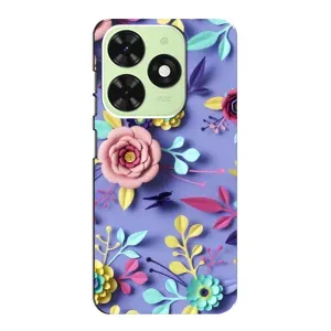Чохли з квітами для Tecno Pop 8 (VPrint) (Дизайн квітів)