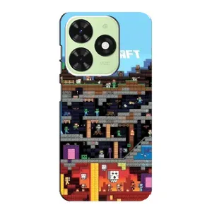 Чохол Майнкрафт на Tecno Pop 8 (AlphaPrint) Minecraft (фон Minecraft)