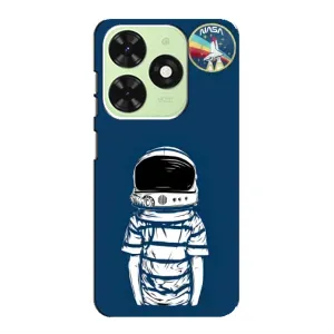Чехол NASA для Tecno Pop 8 (AlphaPrint) (Мальчик в шлеме)