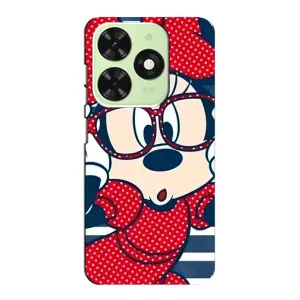 Міккі Маус чохол для Tecno Pop 8 (AlphaPrint - Мультяшні) (Маус в окулярах)