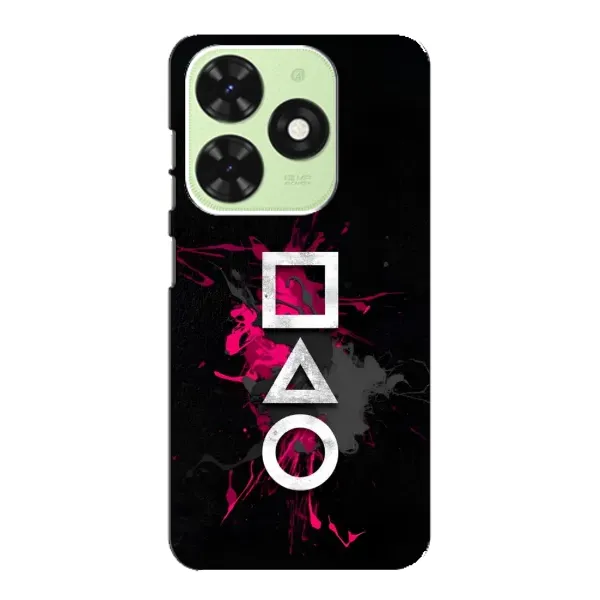 Чехол с принтом «Символы Игра кальмара» для TECNO Pop 8 Чехол с принтом «Символы Игра кальмара» для TECNO Pop 8
