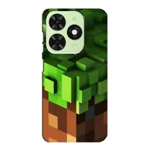 Чохол Майнкрафт на Tecno Pop 8 (AlphaPrint) Minecraft (текстура Майнкрафт)