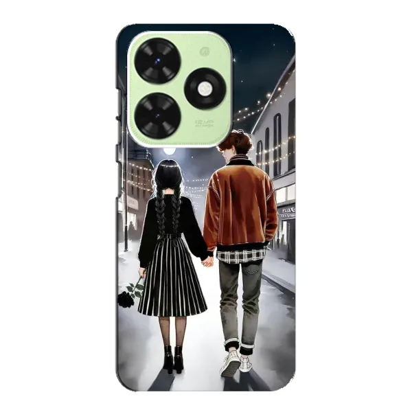 Чохол з принтом «Венздей та Тайлер» для TECNO Pop 8 Чохол з принтом «Венздей та Тайлер» для TECNO Pop 8