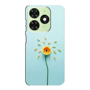 Чохли з квітами для Tecno Pop 8 (VPrint) (Жовта квітка)