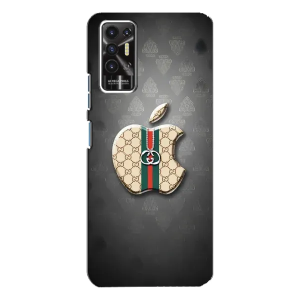 Чехол с принтом «Apple gucci» для TECNO Pova 2 (LE7n)