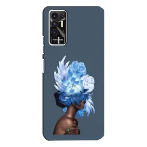 Чехлы (ART) Цветы на TECNO Pova-2 (LE7n) (VPrint) (Квіти на голові)