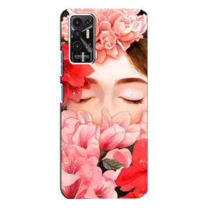 Чехлы (ART) Цветы на TECNO Pova-2 (LE7n) (VPrint) (Очі в квітах)
