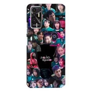 Чехол Гра в кальмара для TECNO Pova-2 (LE7n) (Коллаж Игра кальмара)