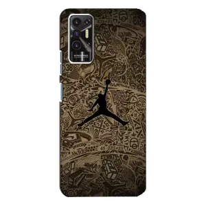 Чехлы для TECNO Pova-2 (LE7n) - с картинкой JORDAN (AlphaPrint) (Logo Jordan)