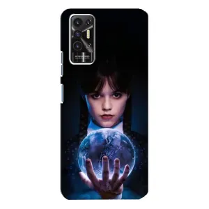 Чехол с дизайном Венздей 2 на TECNO Pova-2 (LE7n) (Магическая сфера Уэнздей)