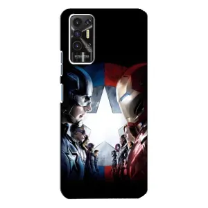 Чехлы с героями Марвел TECNO Pova-2 (LE7n) (VPrint) (Марвел стайл)
