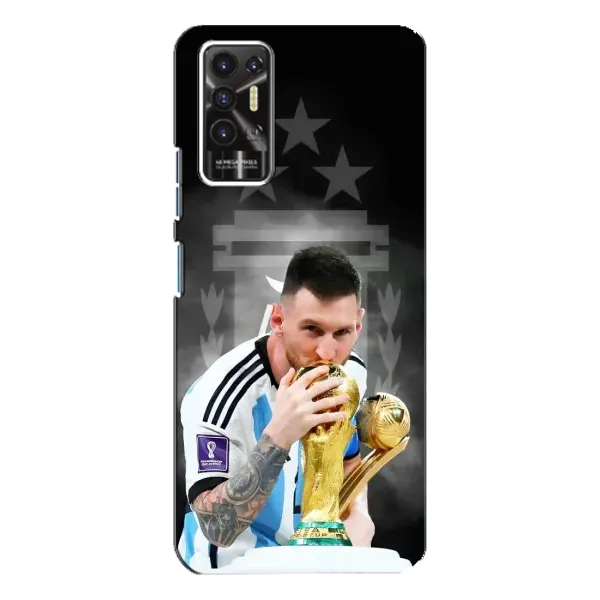 Чехол с принтом «Месси Чемпион» для TECNO Pova 2 (LE7n)