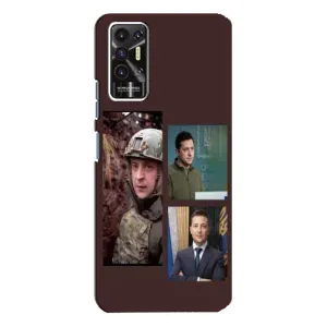Чехол для TECNO Pova-2 (LE7n) (AlphaPrint - с принтом Зеленского) (Президент)