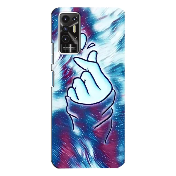 Чехол с принтом «Радужное сердце» для TECNO Pova 2 (LE7n)