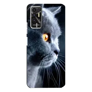 Чохли з Котиками для TECNO Pova-2 (LE7n) (VPrint) (Сірий Кіт)