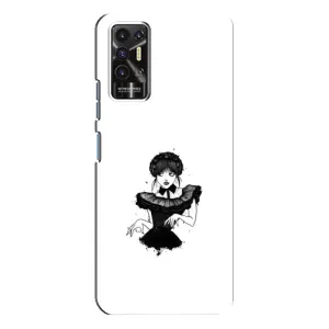 Чехлы Венсдей на TECNO Pova-2 (LE7n) Уэнсдей (AlphaPrint) (танец Уэнздей)
