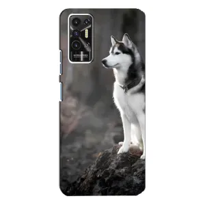 Чохол з Хаскі TECNO Pova-2 (LE7n) - (AlphaPrint) (Вірний собака)