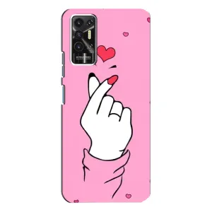 Чохол з принтом для TECNO Pova-2 (LE7n) (AlphaPrint - Знак сердечка) (Знак Love)