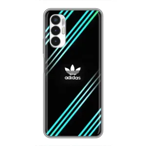 Чехлы Адидас для Tecno POVA 3 (LF7n) (AlphaPrint) (Адидас с полосами)