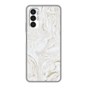 Мраморний чехол на Tecno POVA 3 (LF7n) (VPrint) (Білий мрамор)