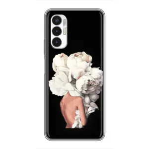 Чехлы (ART) Цветы на Tecno POVA 3 (LF7n) (VPrint) (Білі квіти)